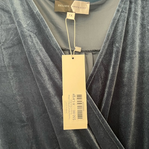 BNWT Blue Velvet Midi Dress XL - Picture 2 of 4